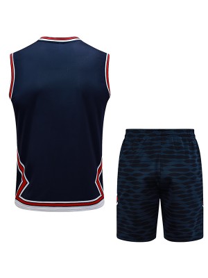 Jordan paris saint germain canotta maglia superiore divisa da basket della marina maglia swingman kit edizione limitata 2023-2024